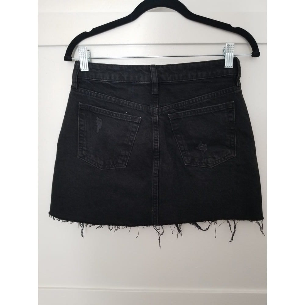 We the Free— Free People Denim A-line skirt in black - Picture 7 of 10